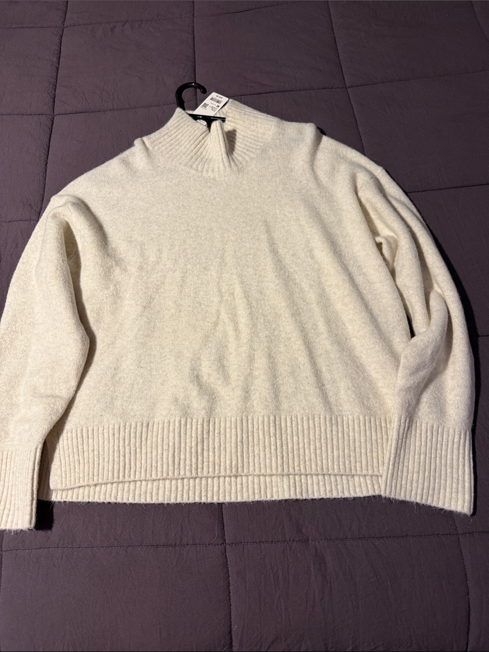 NWT Uniqlo soufflé yarn long sleeve high neck sweater